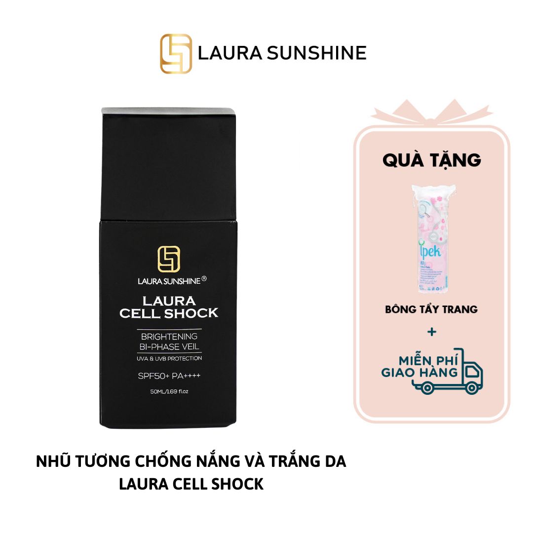 Nhũ tương chống nắng và làm trắng da 50ml - Laura Cell Shock