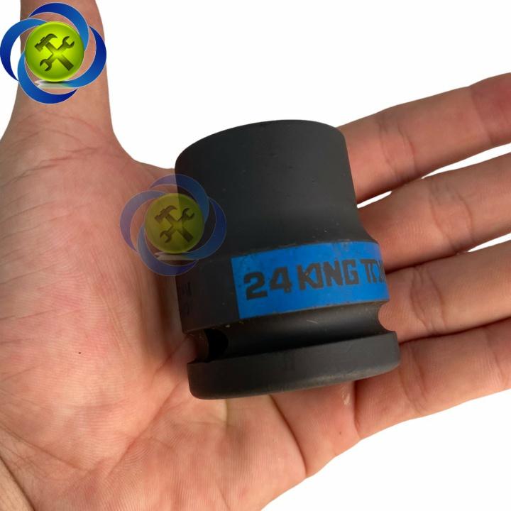 Tuýp 24mm 3/4 Kingtony 653024M loại ngắn 12 cạnh màu đen