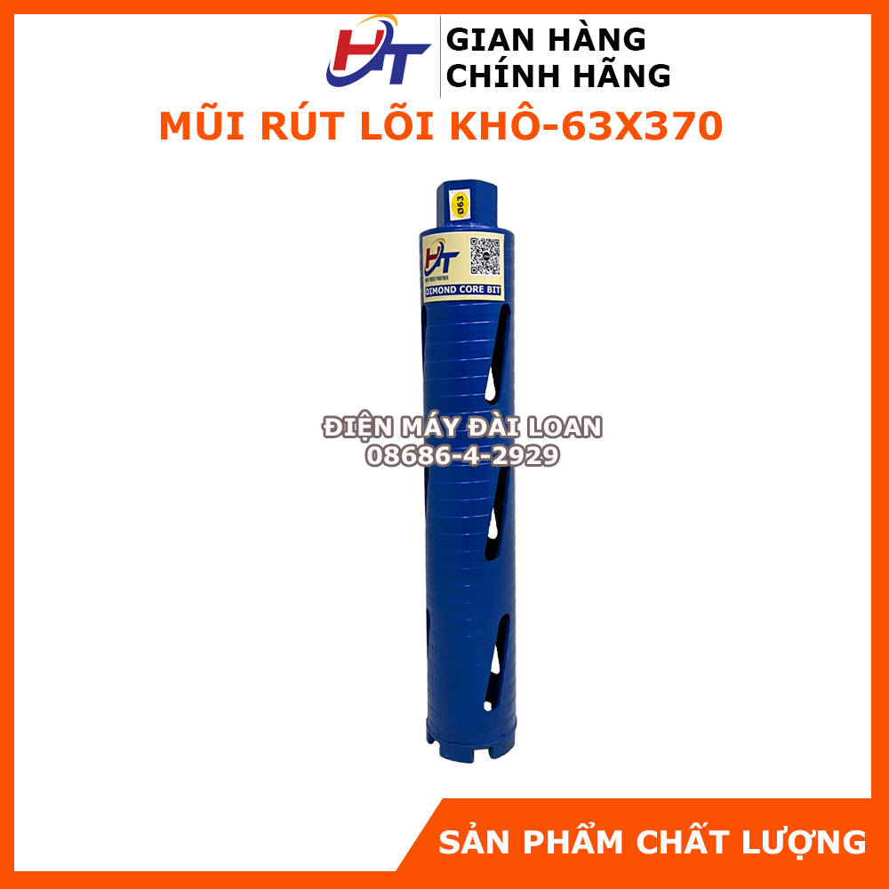 Mũi rút lõi khô phi 63 HT-K63X370MM