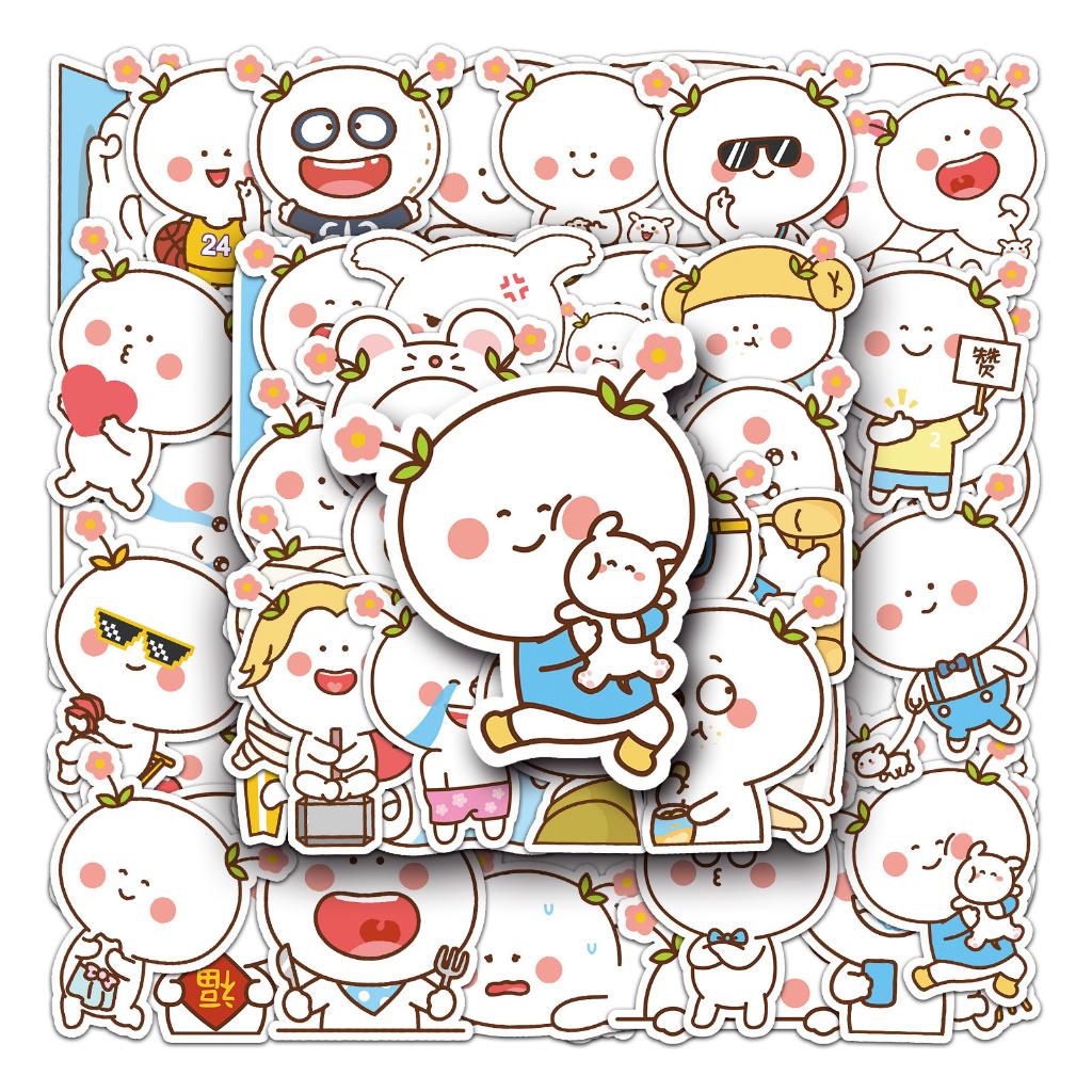 Sticker NHỊ HOA CHIBI hoạt hình cute trang trí mũ bảo hiểm,guitar,ukulele,điện thoại,sổ tay,laptop-mẫu S117