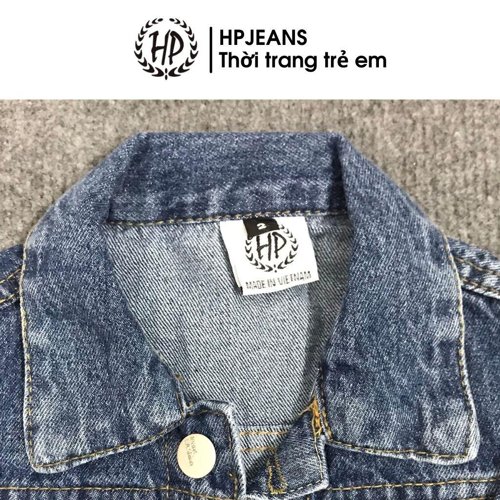 Áo Khoác Jean Cho Bé HPJEANSA004 HẬU BÙI Áo Khoác Bò HPJeans Cho Bé Trai Bé Gái Chất Liệu 100% Cotton Cho Các Bé