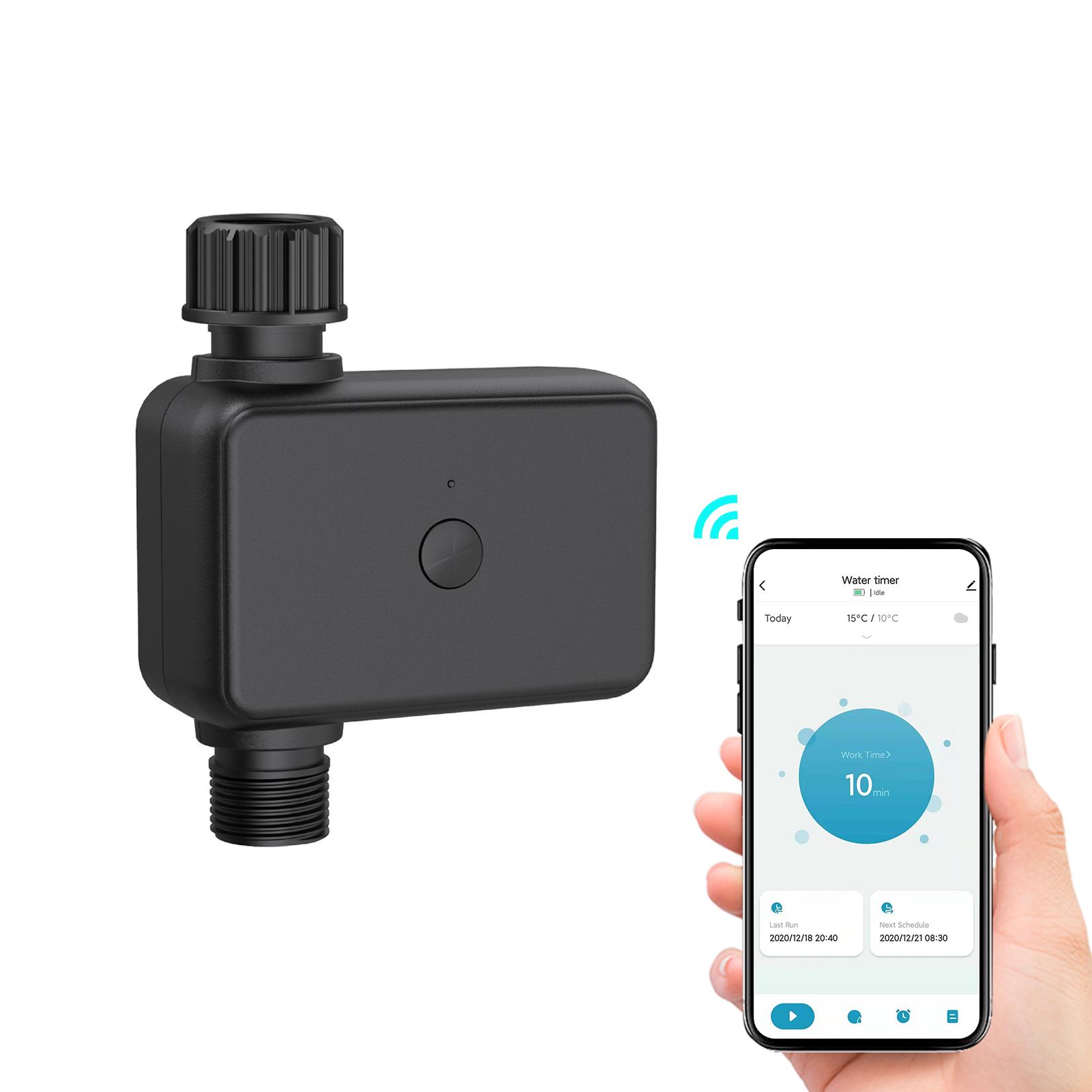 Smart BT Watering Timer Hose Faucet Sprinkler Timer with Rain Delay APP Remote Control Programmed Automatic Garden Irrigation Controller for Lawn Farmland Courtyard Greenhouse