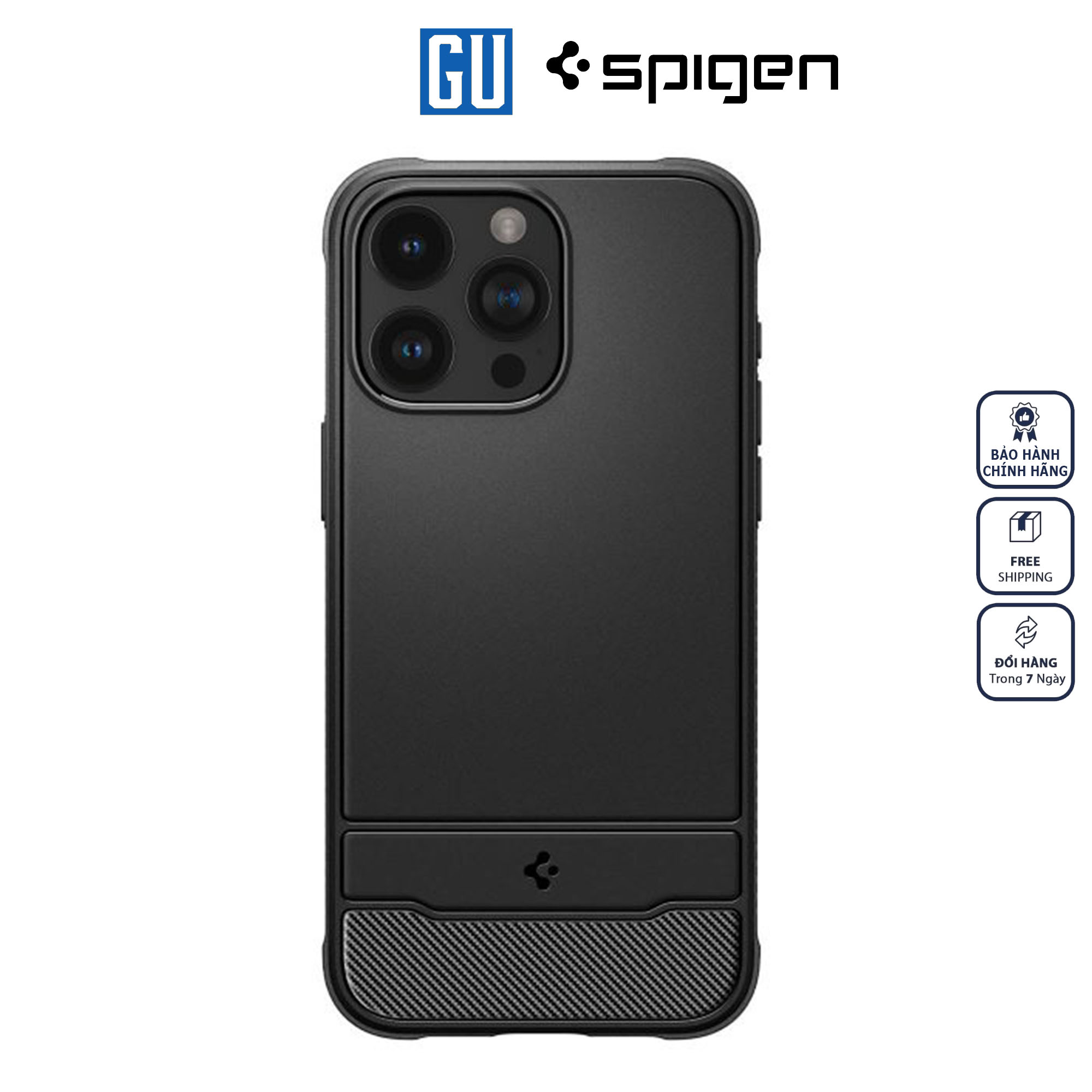 Ốp Lưng Spigen Rugged Armor Magfit Dành Cho iPhone 15 Pro Max Mạnh Mẽ Nam Tính Tích Hợp Sạc Không Dây ACS06561 Hàng Chính Hãng