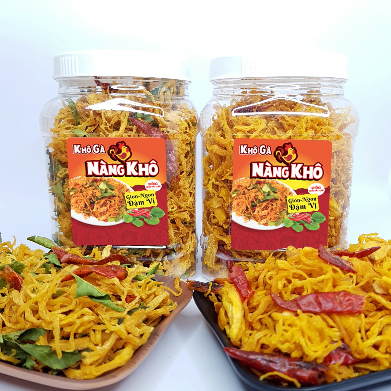 500Gr Khô gà lá chanh + 500Gr Khô gà bơ tỏi | Đồ ăn vặt Nàng Khô