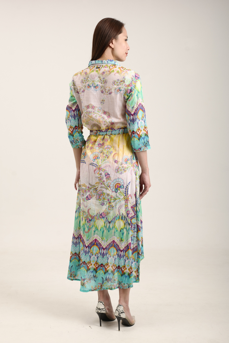 Maxi Sơ Mi Đính Kim Loại Cotton Isla Bonita IB28921-PR