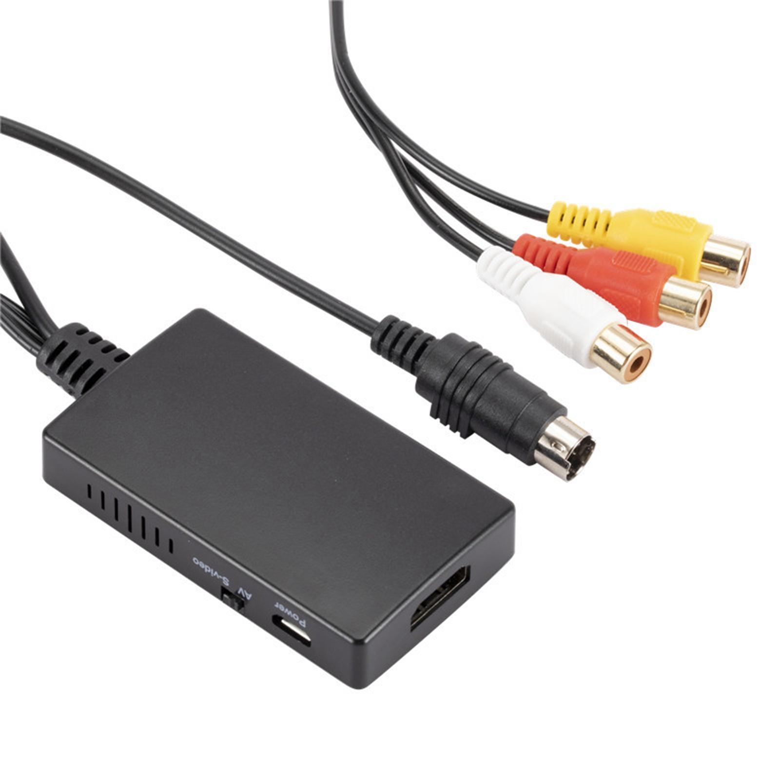 AV S-video to HDMI Converter PAL/NTSC for N64 VHS VCR Blue-Ray DVD Players