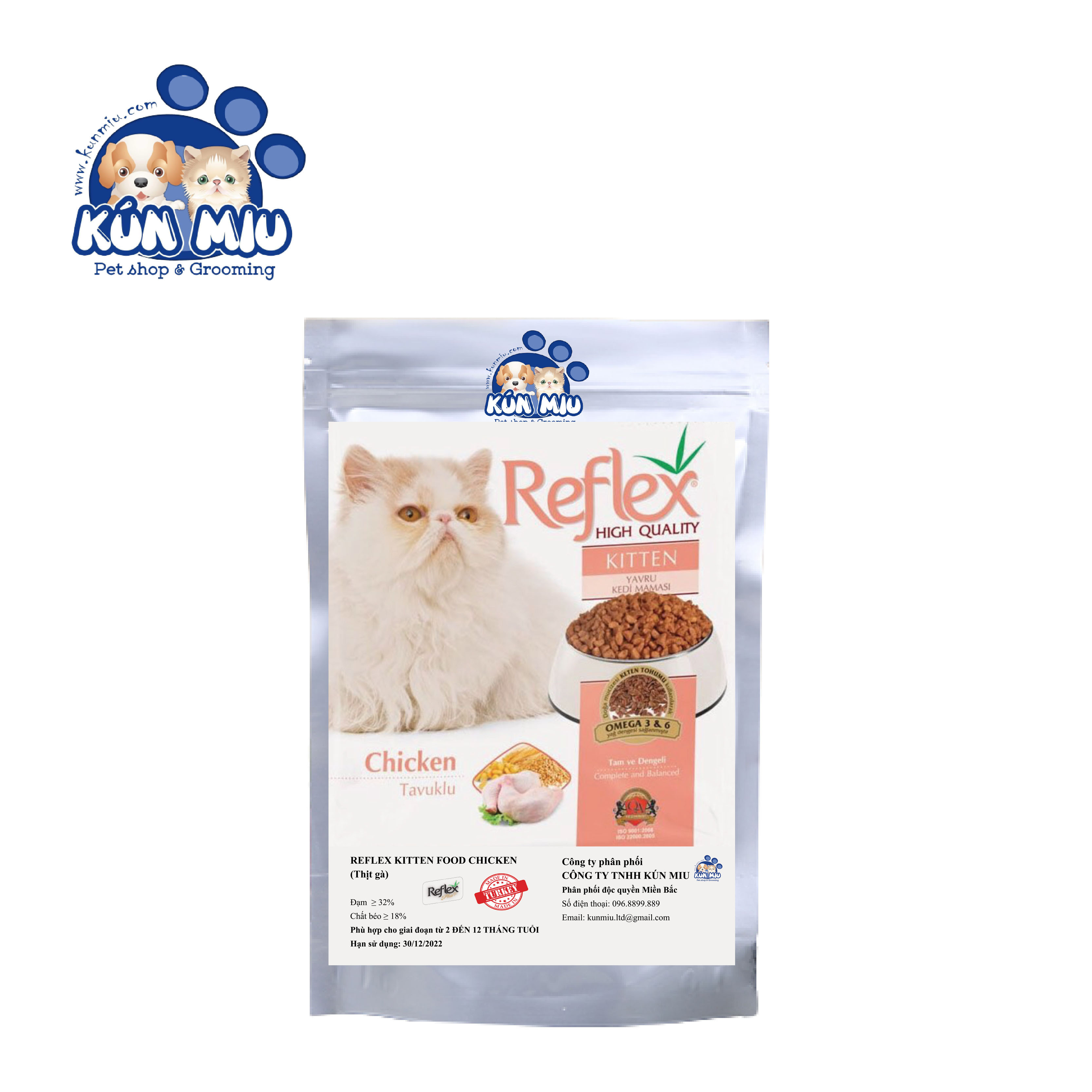 Thức ăn cho mèo con REFLEX KITTEN vị thịt gà