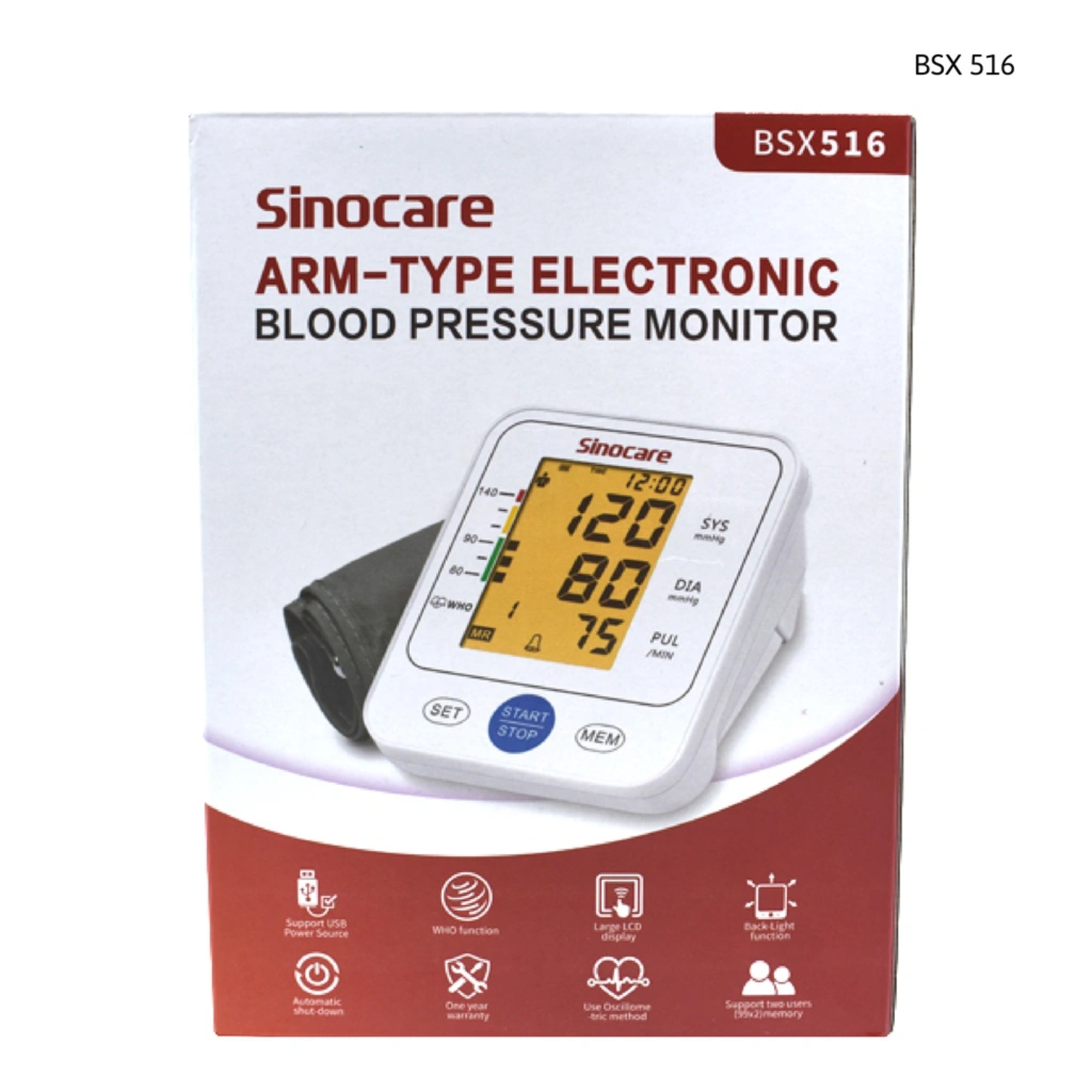 Máy Đo Huyết Áp Bắp Tay Sinocare BSX 516