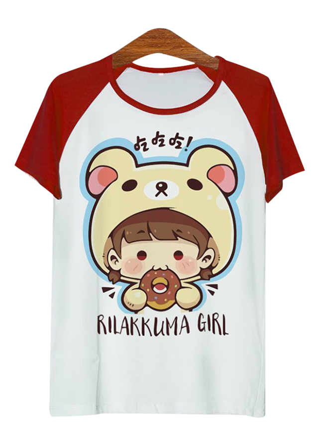 Áo thun tay màu Cô bé Rilakkuma ATCP165