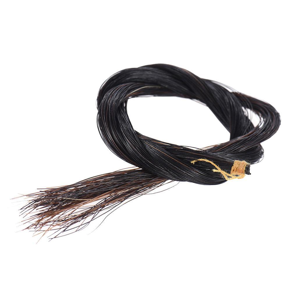2-5pack Violin Bow Hair Horsehair for Full Size 4/4 Violin Bow Natural Black