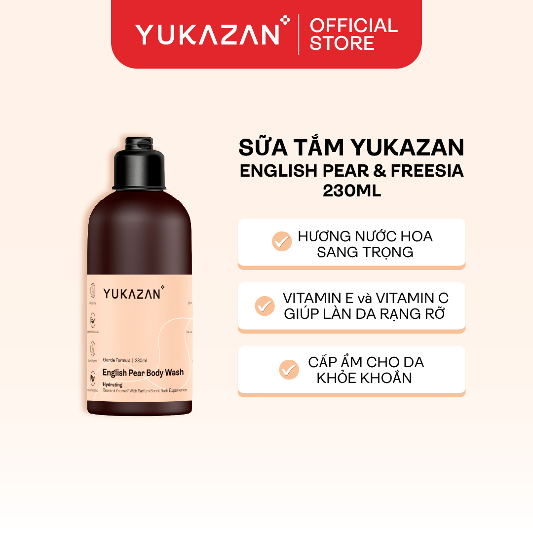 Sữa Tắm Cấp Ẩm Yukazan Hương Nước Hoa English Pear &amp; Freesia 230ml