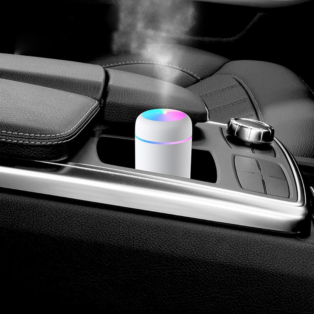 Máy Phun Sương Tạo Ẩm Không Khí 300Ml Siêu Âm Tinh Máy Khuếch Tán Tinh Dầu USB Thoáng Mát Phun Sương Tạo Máy Lọc Xông Phòng Cho Xe Hơi Tại Nhà