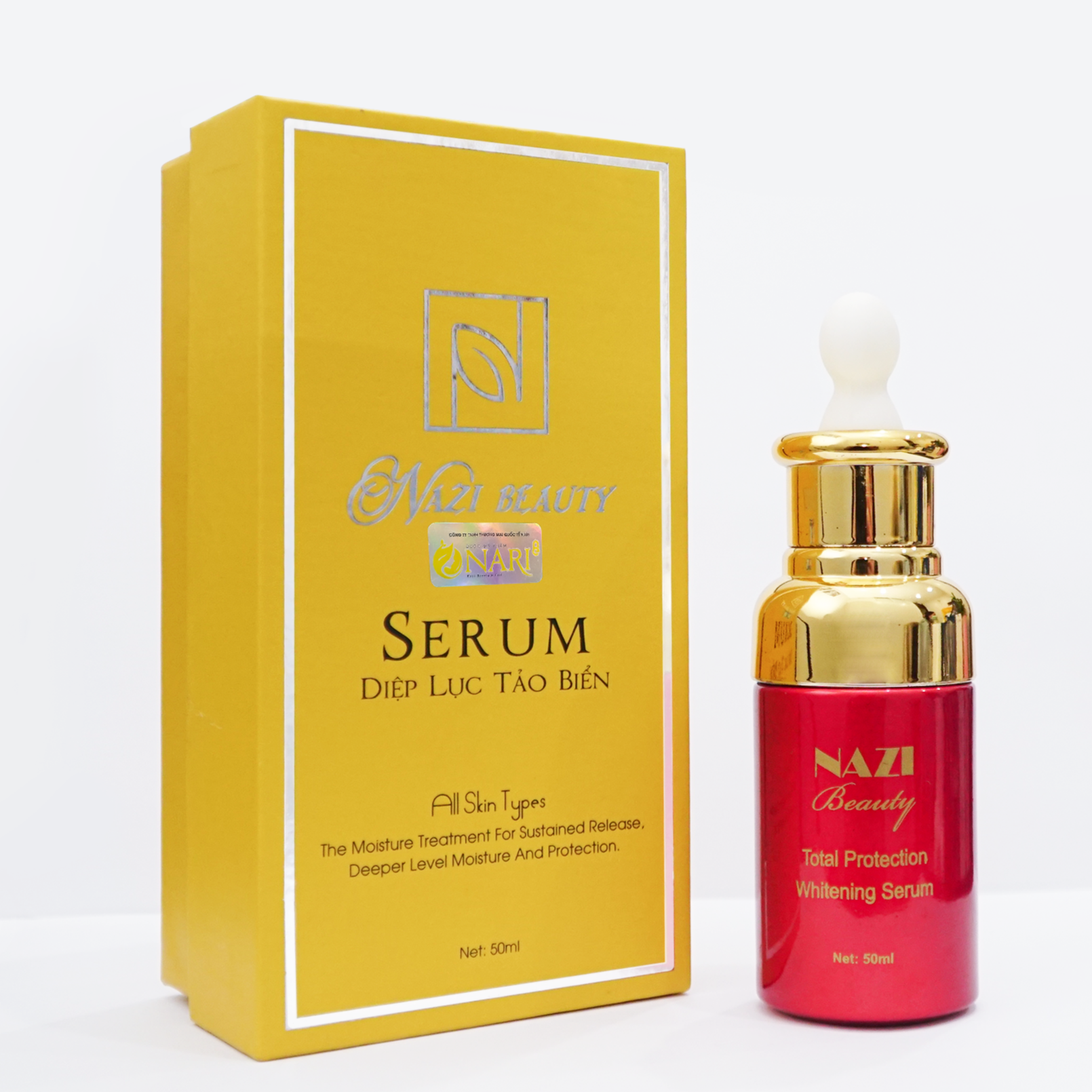 Serum tế bào gốc Nari giảm lão hóa tăng liên kết giúp da căng bóng khỏe mạnh từ sâu bên trong 50ml