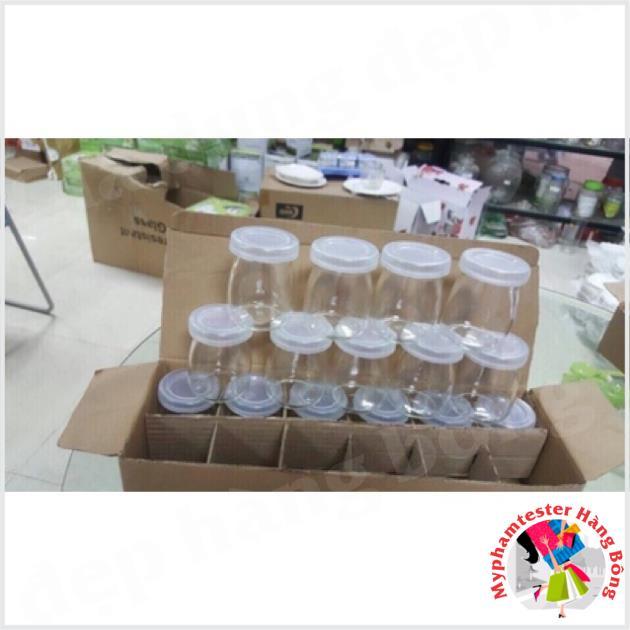 Sét 12 hũ thủy tinh làm sữa chua 2 cỡ 100 mL và 200 ml