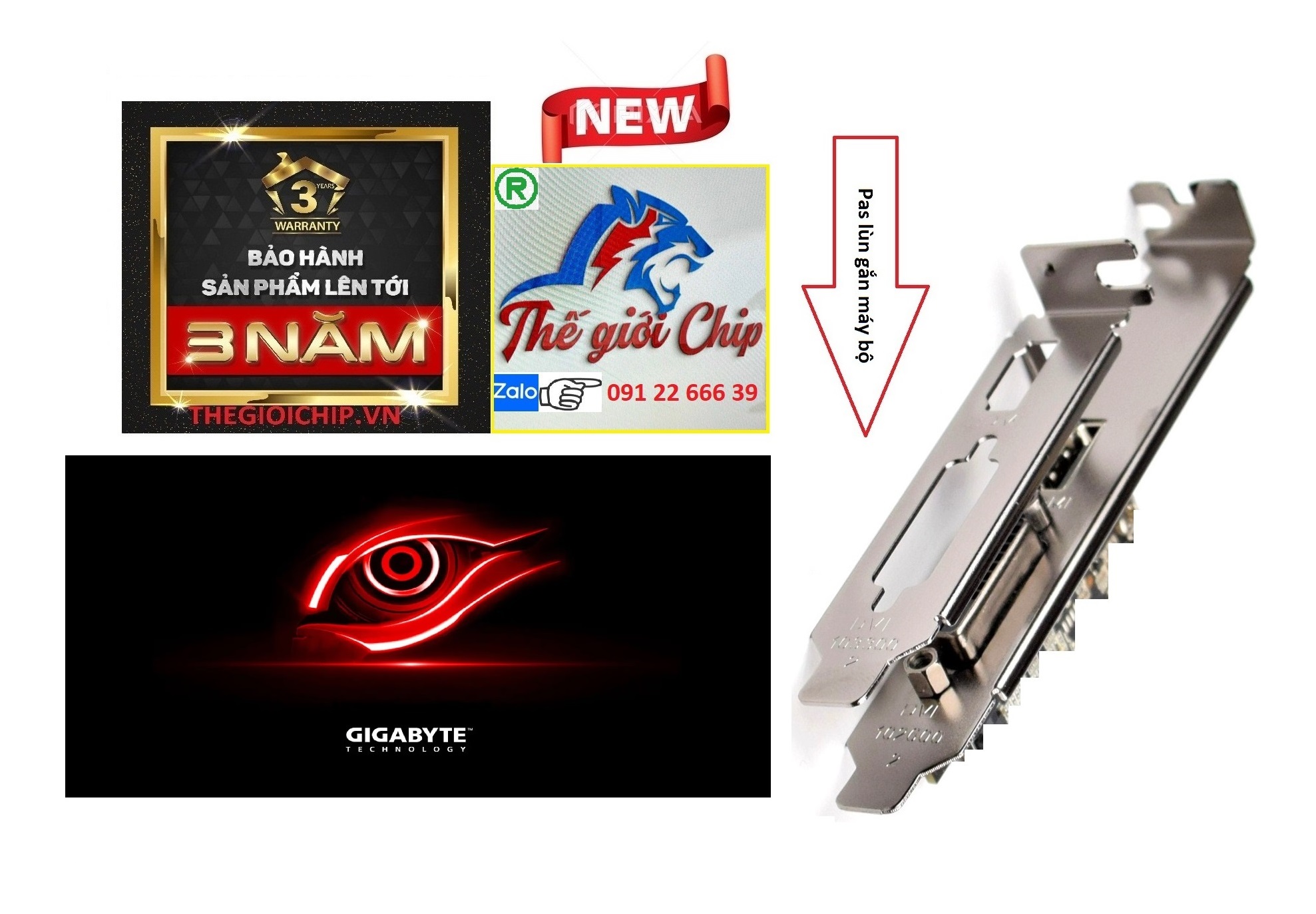 VGA GIGABYTE GT1030/2Gb/1FAN HÀNG CHÍNH HÃNG