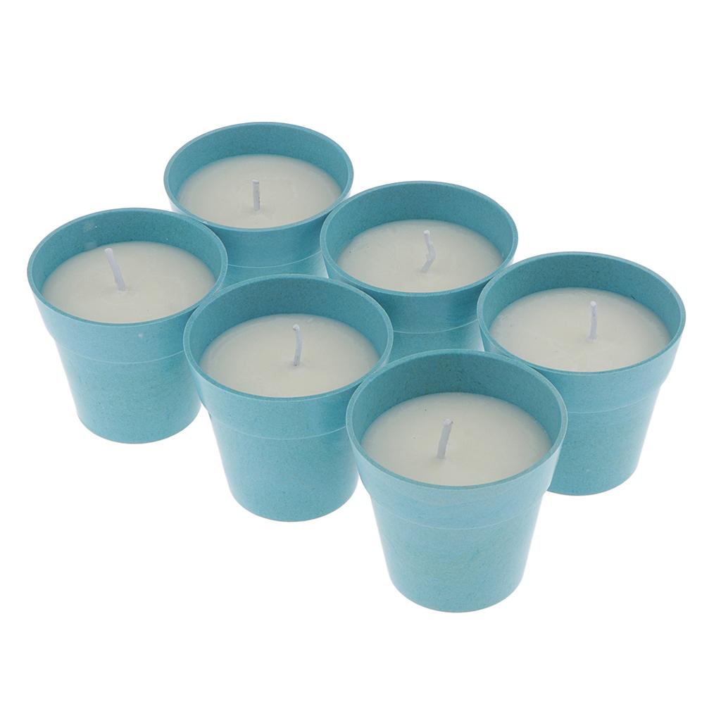 6x Scented Candles Natural Soy Wax Portable Travel Home Candle With Plastic Box