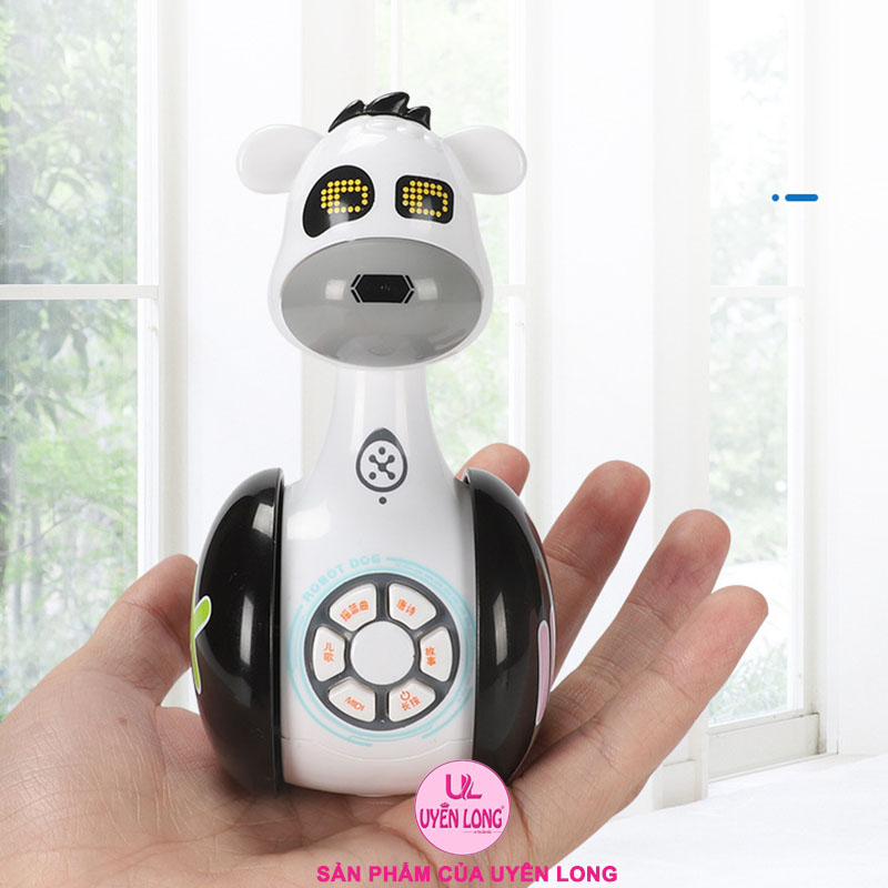 Robot Dog, Chú Chó Lật Đật Giúp Bé Học Và Làm Quen Với Tiếng Anh Từ Nhỏ, Nhạc, Đèn, Không Bao Giờ Ngã