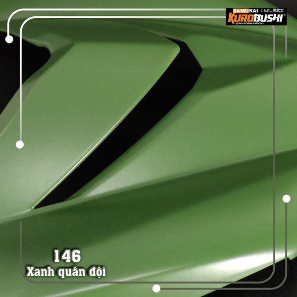 COMBO Sơn Samurai màu xanh quân đội 146 gồm 4 chai đủ quy trình độ bền cao