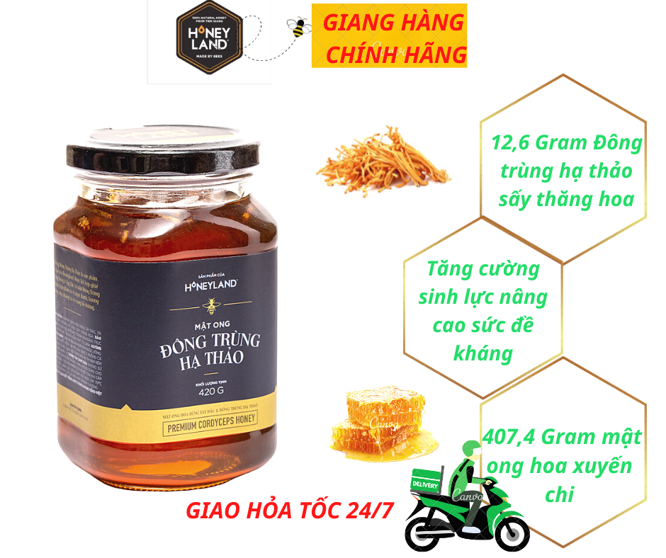 MẬT ONG ĐÔNG TRÙNG HẠ THẢO 420G