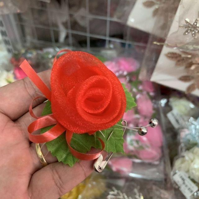 Hoa cài Áo voan hộp 40c