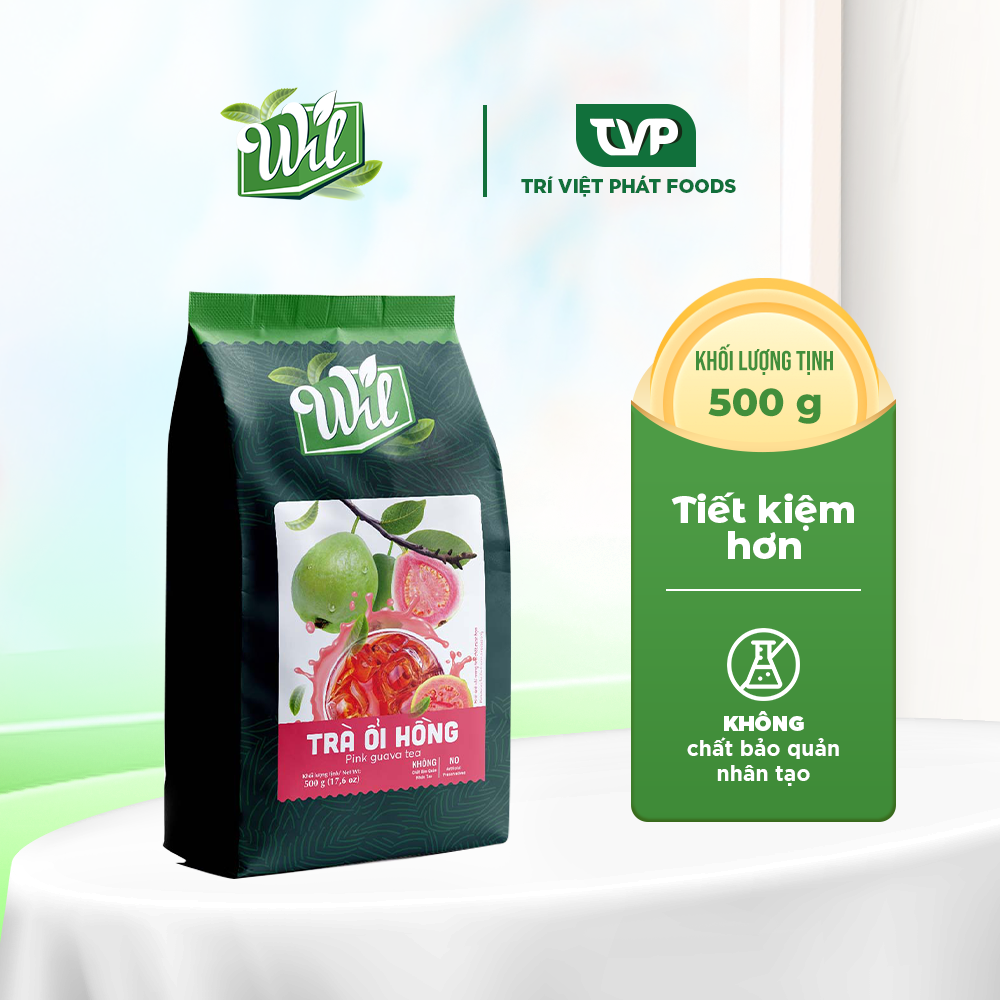 Trà ổi hồng Wil hòa tan pha chế đồ uống bổ sung Vitamin giải khát túi 500g