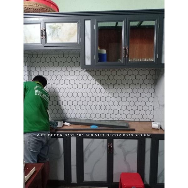 Decal Gạch Dán bếp - Set 1m dài gạch bông - Họa tiết đơn giản - Trang trí bếp, Dán tường