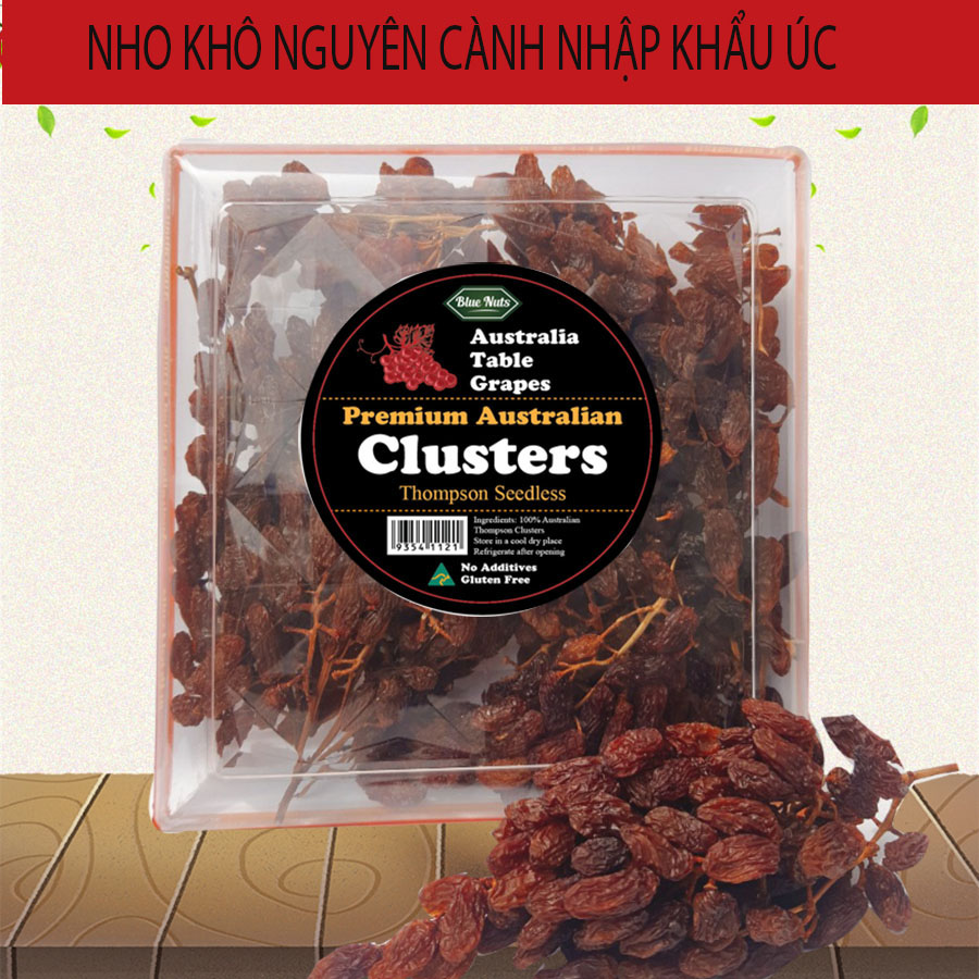 Nho Khô Nguyên Cành Nhập Khẩu úc (Hộp 250gram) - Nho khô không hạt ÚC