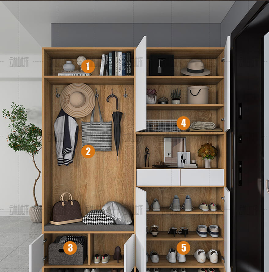 Tủ đựng giày hiện đại bằng gỗ MDF lõi xanh