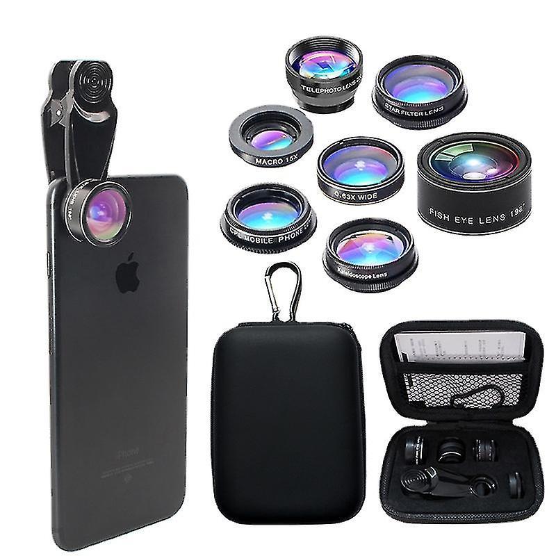 Máy ảnh camera 7 trong 1 KIT LENS MACRO MACRO MACRO MACRO + LENS FISH MEY + 2X Telezoom Lens + Kính vạn hoa / KPL cho điện thoại thông minh  / pixel /  / Andro