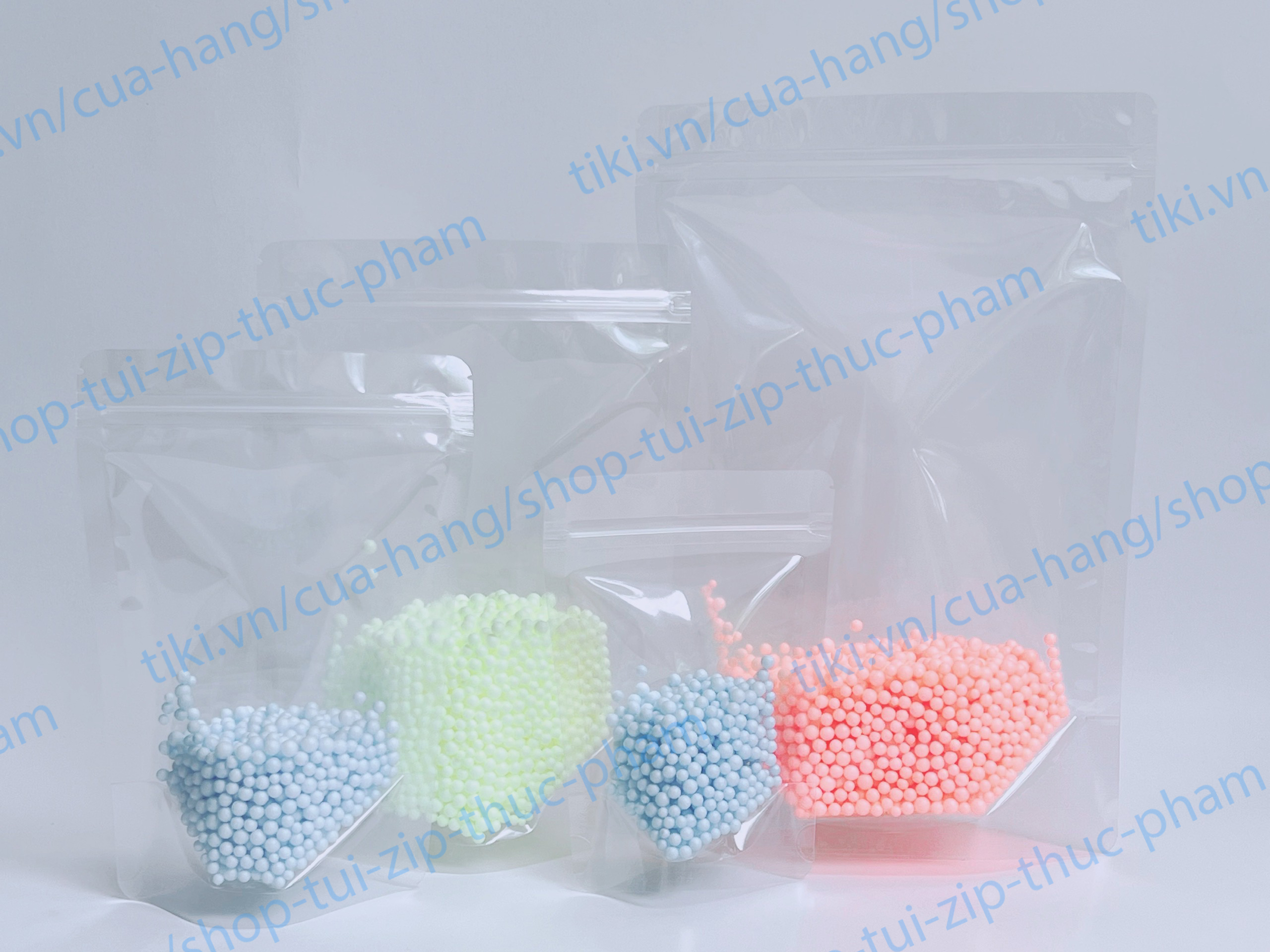 1kg Túi Zip đáy đứng trong suốt đựng trà chanh, trà sữa - size