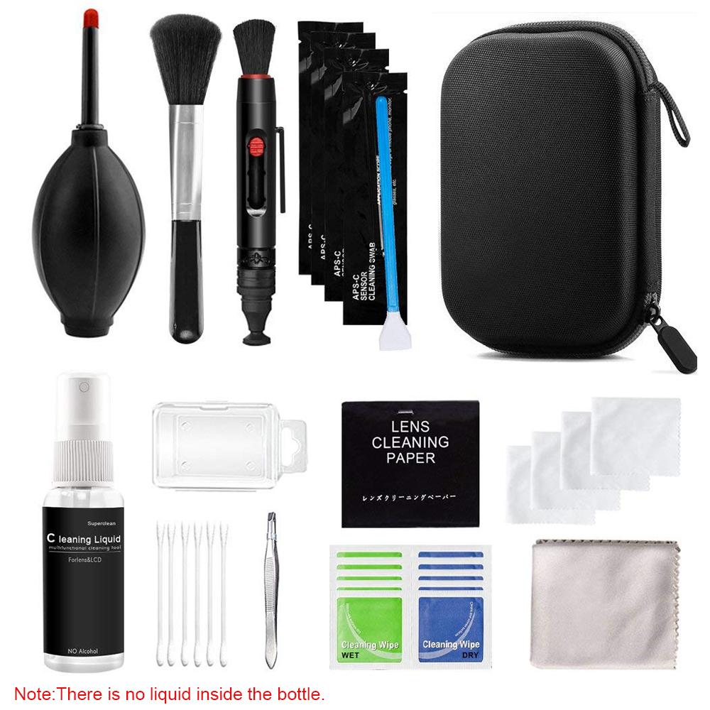 Professional Camera Sensor Cleaning Kit with Air Blower Cleaning Swabs Cleaning Pen Cleaning Cloth for Phone Laptop
