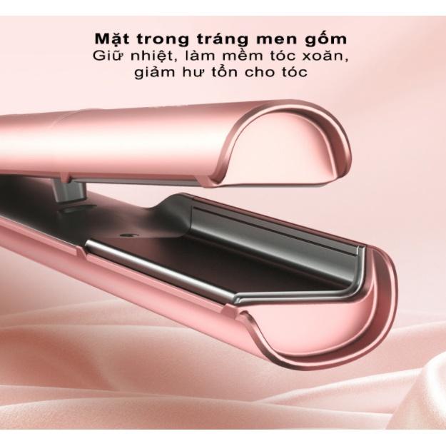 Máy uốn, ép duỗi tóc đa năng Showsee E2-P, E2-V trang bị công nghệ lớp phủ collagen giúp tóc mềm mượt và không bị rối - Hàng chính hãng