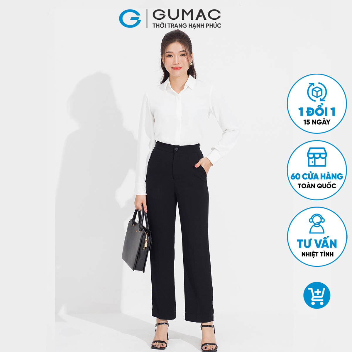 Quần tây ống suông GUMAC QD05028