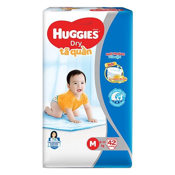 Tã Quần Huggies Dry M42 - HSD 2024