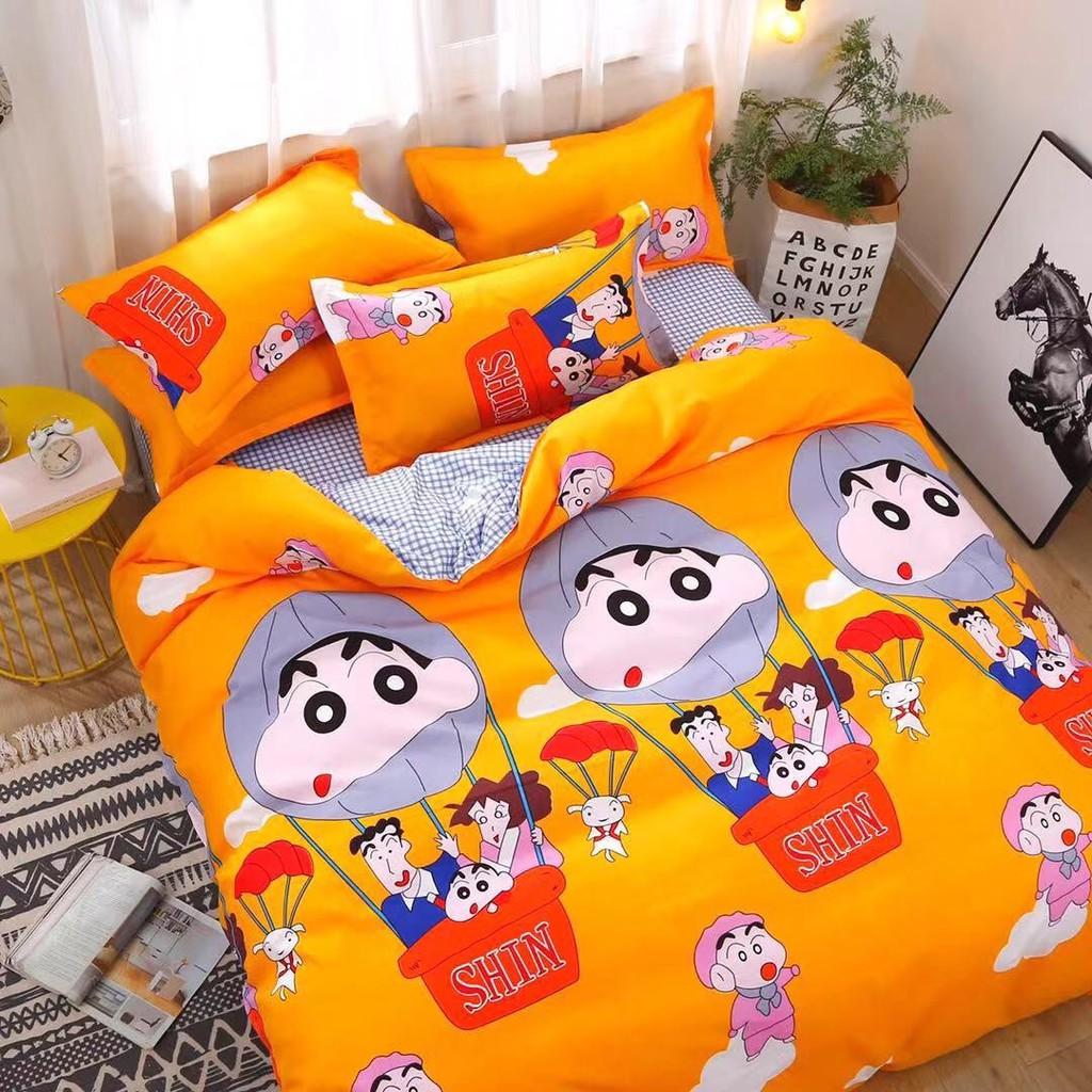 Bộ chăn ga gối phong cách Hàn Quốc bo chun đủ kích thước