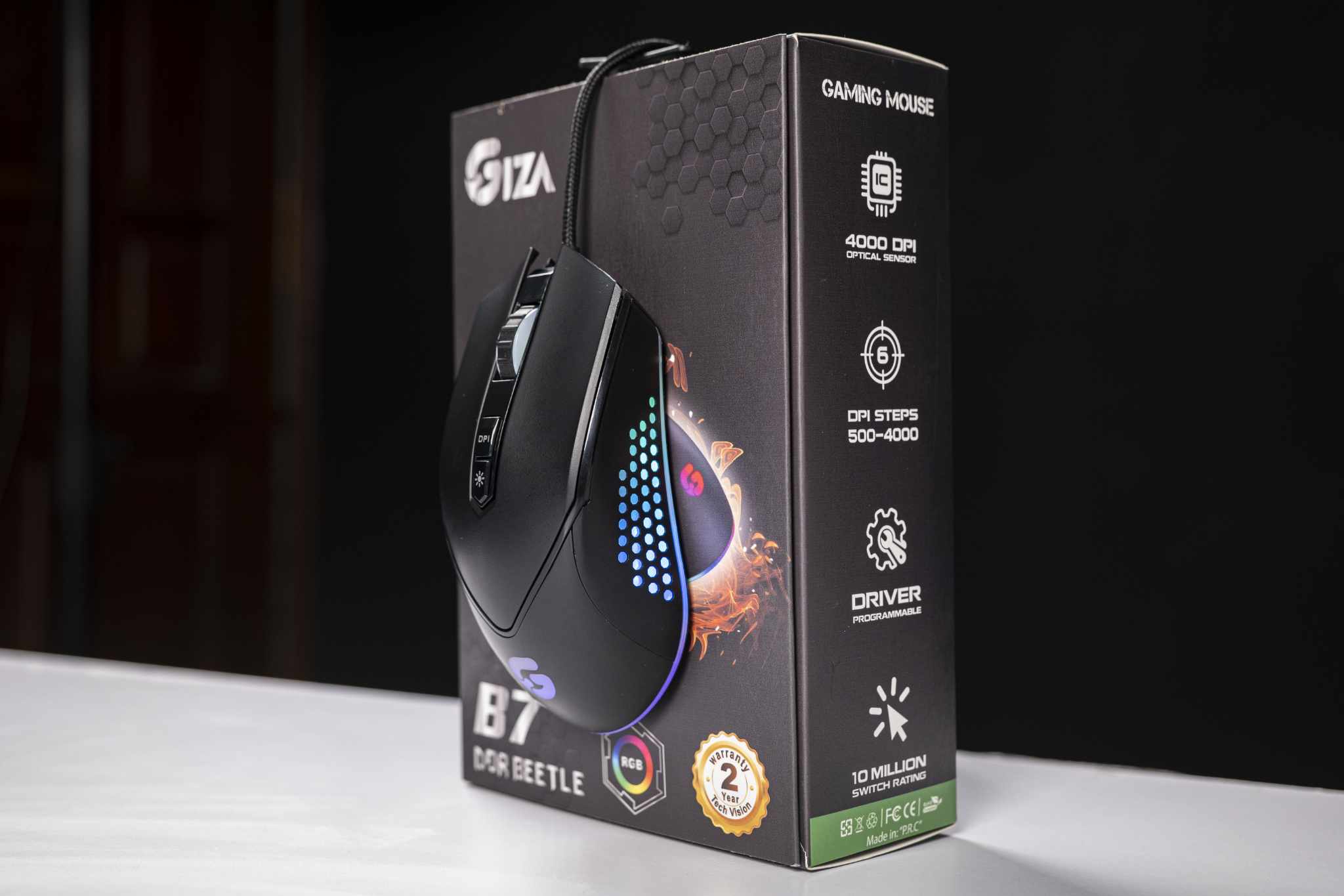 Chuột máy tính GIZA B7 Gaming (4000 DPI) - HT - HÀNG CHÍNH HÃNG