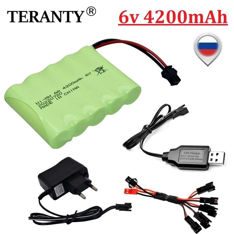 6v 4200mAh Nimh Pin AA Cho Rc đồ chơi Xe Ô Tô Xe Tăng Robot Súng Nâng Cấp Gói Pin 3000mah Cho Thuyền Rc Pin Sạc 6V Màu sắc: Mỹ