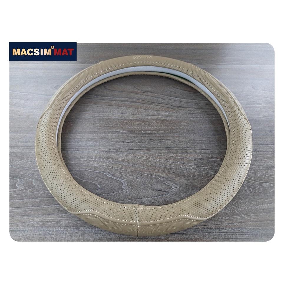 Bọc vô lăng cao cấp Macsim mã L612 mới chất liệu da thật - Khâu tay 100% size M phù hợp các loại xe