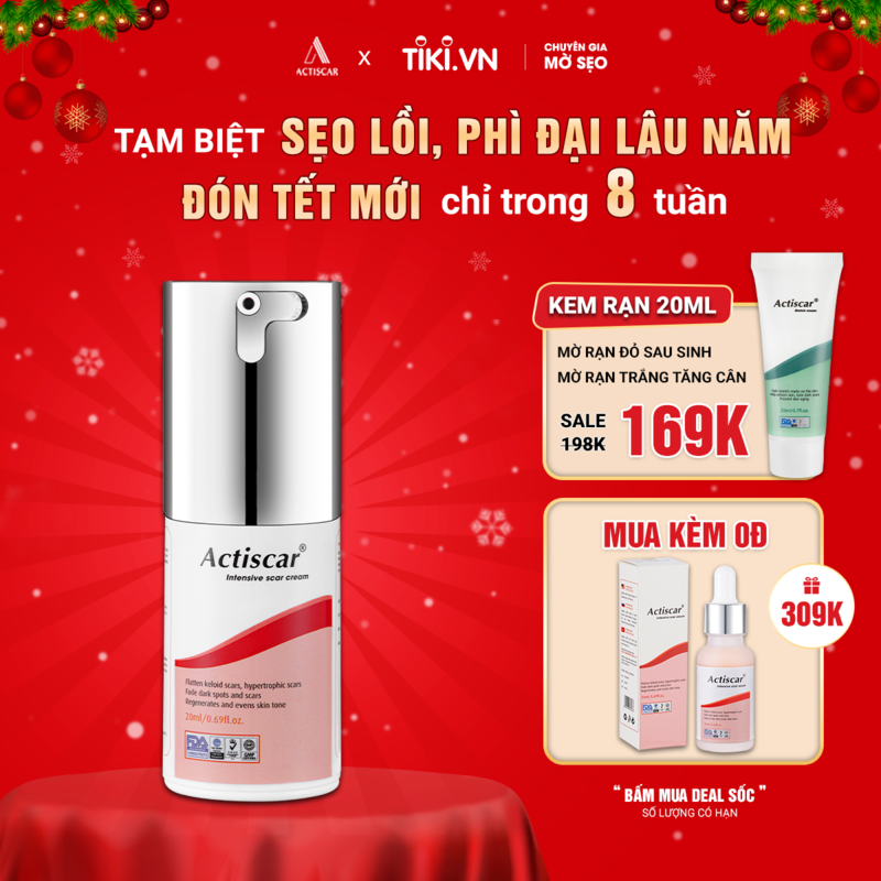 Kem Xóa Sẹo Lồi, Sẹo Phì Đại Actiscar