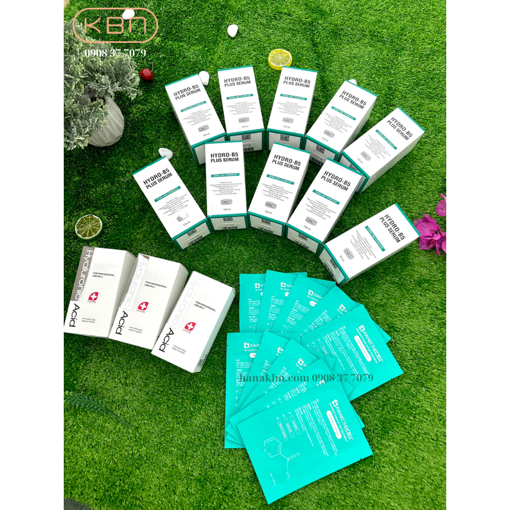 Combo 10 Sản Phẩm Serum Dưỡng Ẩm Hydro B5 Plus -120ml + Tặng 3 Serum HA Plus - 100ml + Tặng 10 Mặt Nạ Soothing