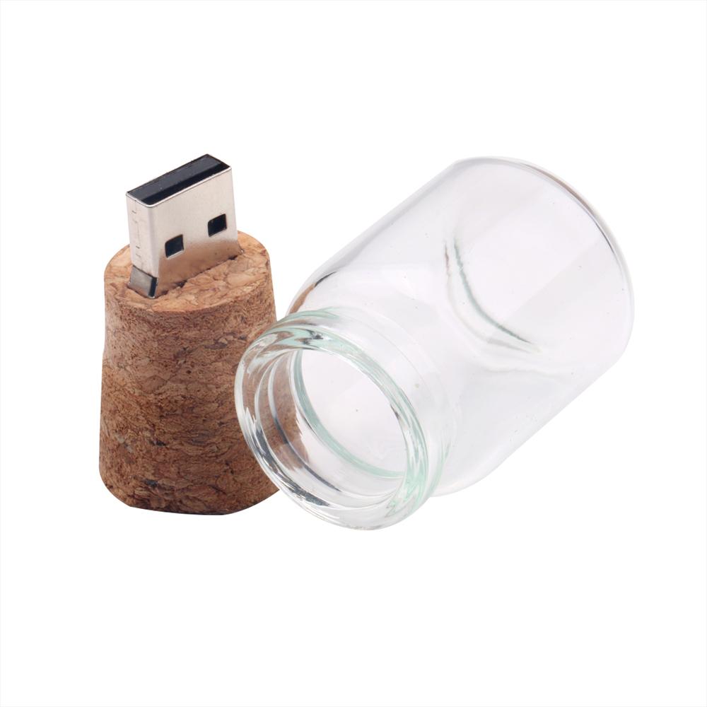 USB hình chai lọ Ổ USB Flash Ổ cắm Gỗ Flash Memory Stick U Disk cho PC