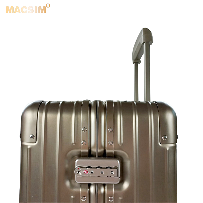 Vali hợp kim nhôm nguyên khối MS1104 Macsim cao cấp màu ti - gold cỡ 29 inches