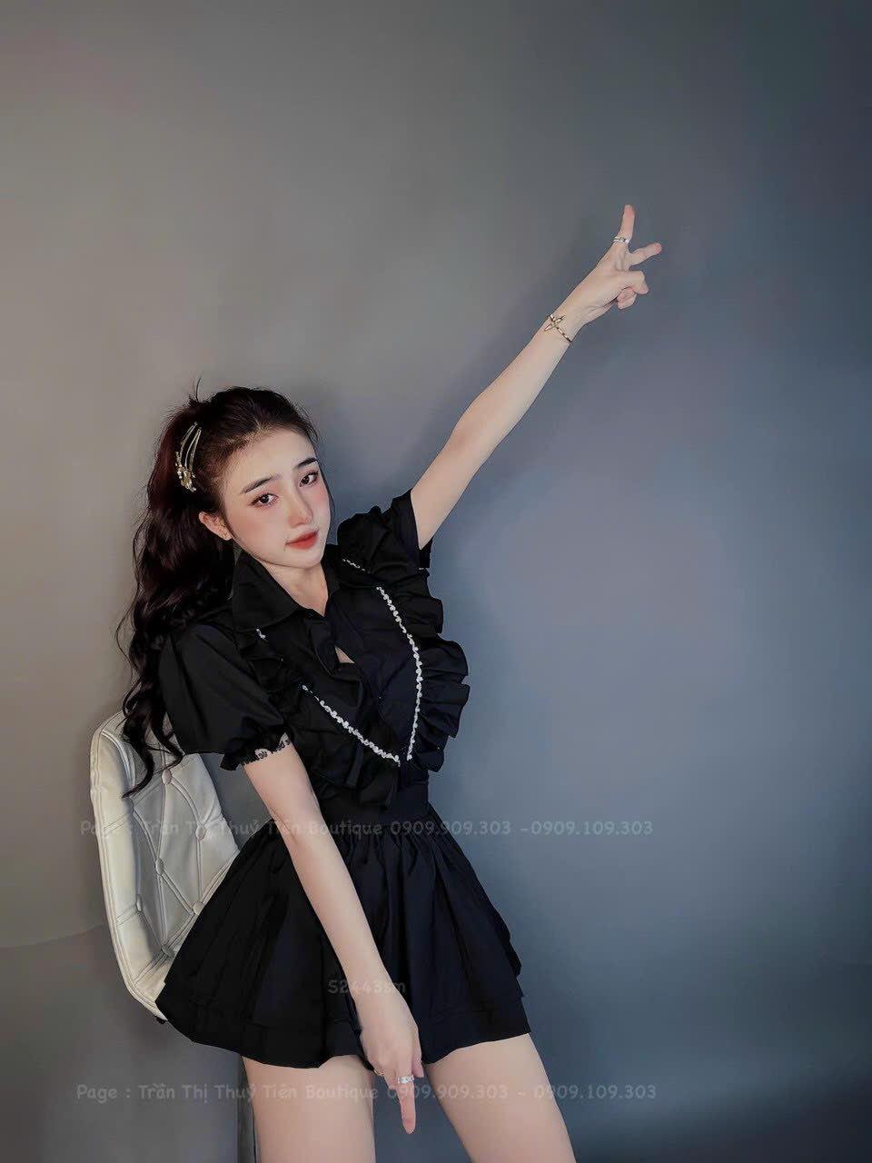 SET ĐI CHƠI, SET 2 MÓN ÁO SƠ MI KIỂU BÈO PHỐI CHÂN VÁY CỰC KUTE