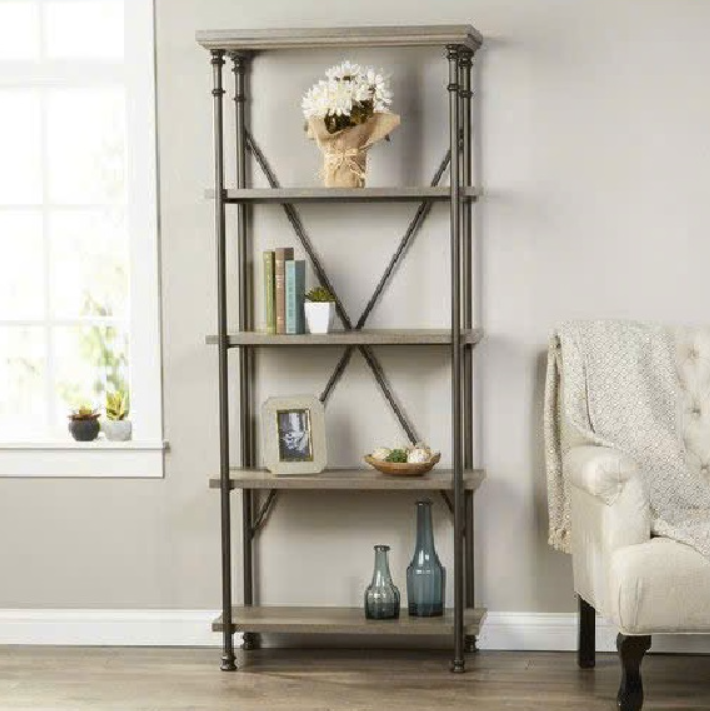 Kệ sách, kệ lưu trữ sơn tĩnh điện SM16CT Juno Sofa KT Ngang 75x Sâu 39 x Cao 179 cm