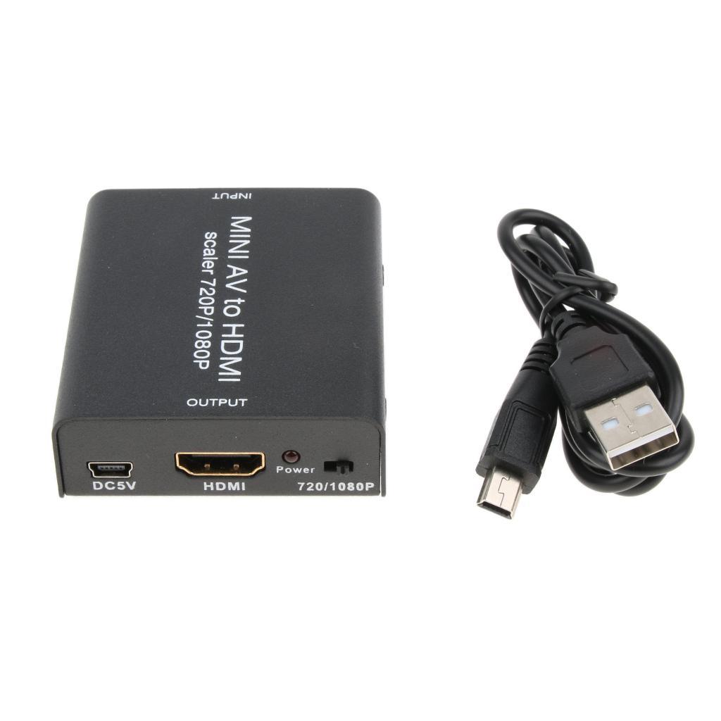 1080P 4K HDMI to AV 3RCA CVBS Composite Video Audio Converter Adapter Scaler Support PAL/NTSC w/ USB Power Cable