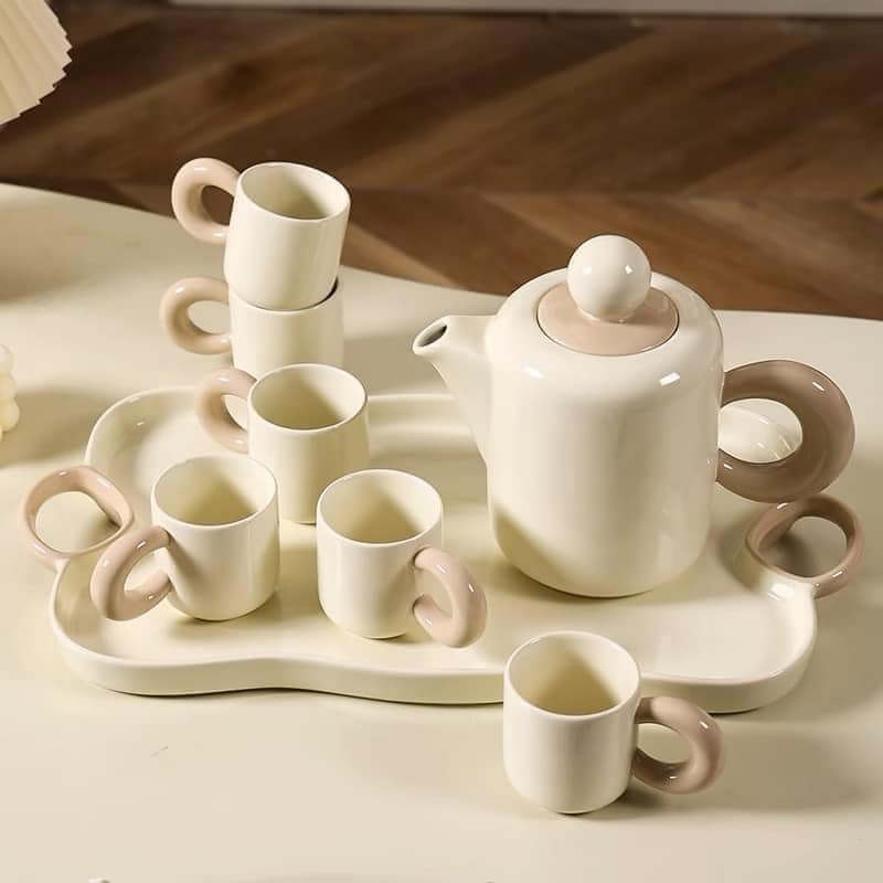 Set Bình nước + 6 cốc kèm khay Dopamine Phong cách Bắc Âu Hàng chính hãng