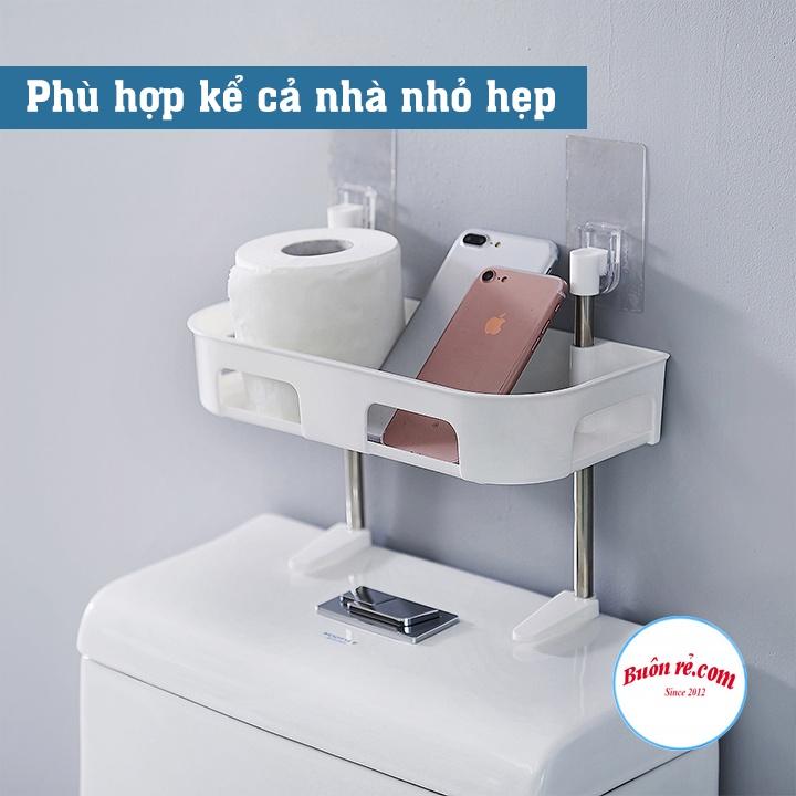 Kệ gác bồn cầu toilet 3 tầng gắn tường thiết kế thông minh tiện ích - Kệ để đồ phòng tắm nhà vệ sinh