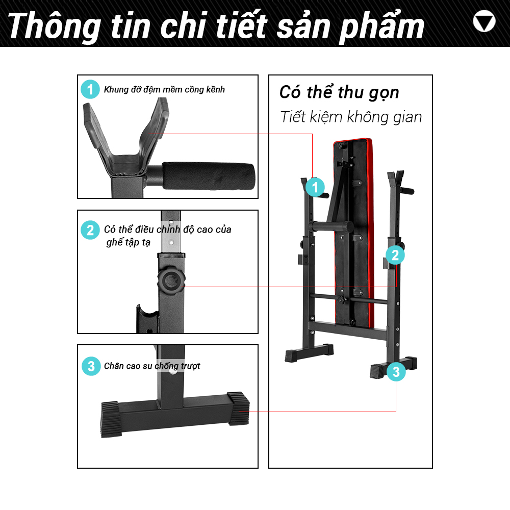 OneTwoFit Ghế tập ghế tập tạ đa năng ghế gập bụng ghê tập gym đa năng thiết bị thể OT040Z