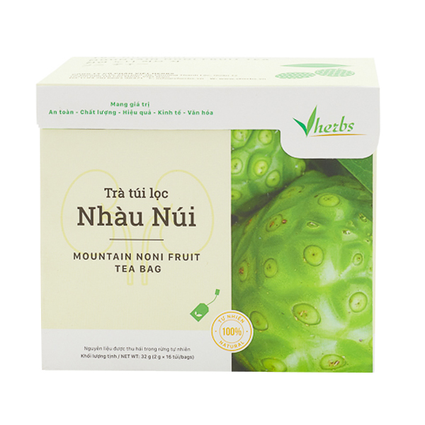 Trà Thảo Dược Nhàu Núi Vherbs (16 Túi x 2g)