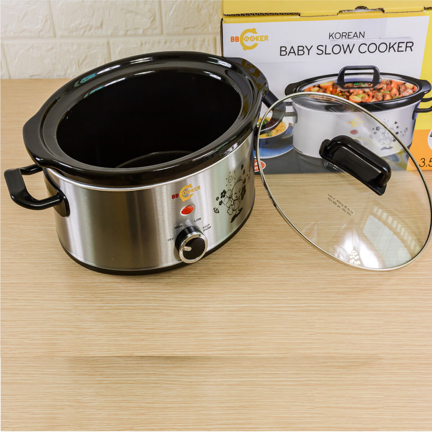 Nồi nấu cháo đa năng cho bé BBCooker 3.5l - Hàng Chính Hãng